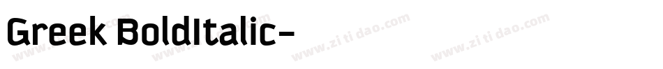 Greek BoldItalic字体转换